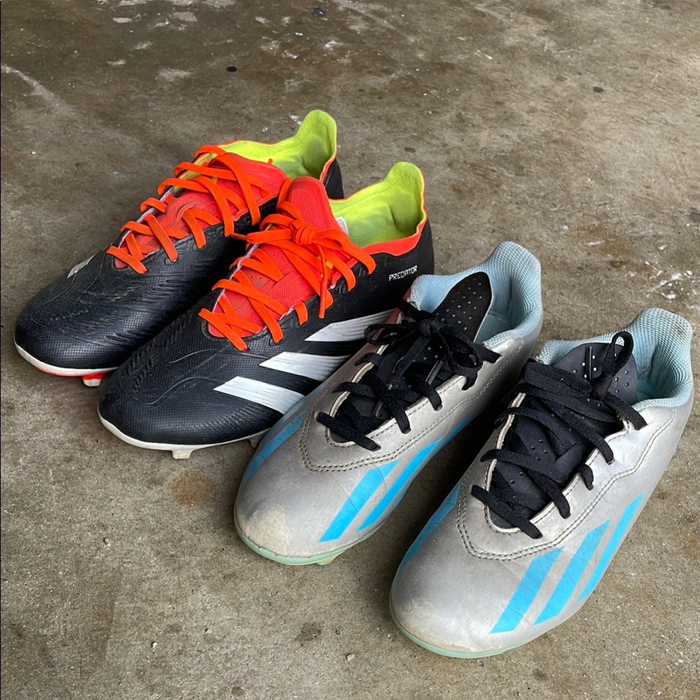 Adidas Kids Soccer Cleats - Black and Silver